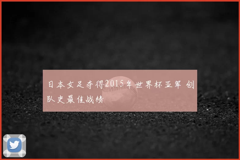 日本女足夺得2015年世界杯亚军 创队史最佳战绩