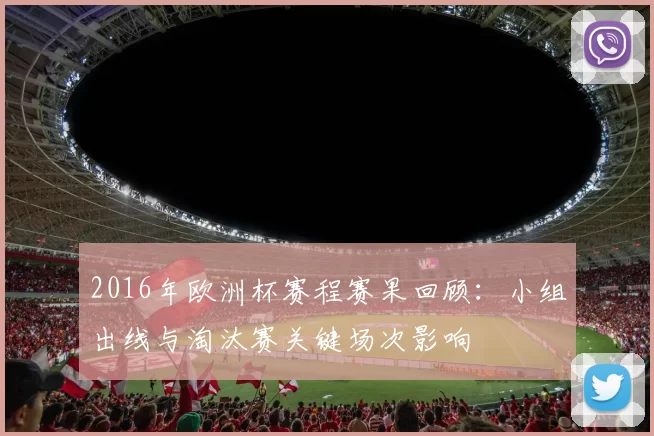 2016年欧洲杯赛程赛果回顾：小组出线与淘汰赛关键场次影响